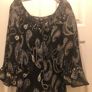 Darling Brown Top with beading .